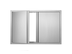 Puerta de Acceso Doble para Cocina Exterior en Acero Inoxidable 914x610mm Tekmaquinas