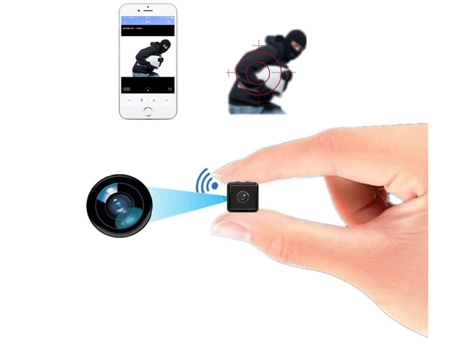 Mini cámara espía oculta WiFi inalámbrica pequeña cámara de video Full HD 1080P niñera cámara de visión nocturna cámaras de vigilancia secretas (ne...