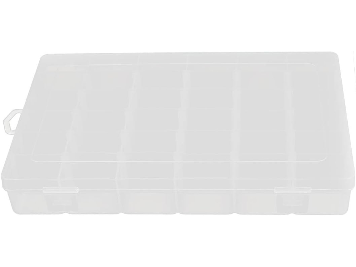 Plástico Transparente, Blanco - Extraíble 36 Rejilla Componentes Electrónicos Contenedor De