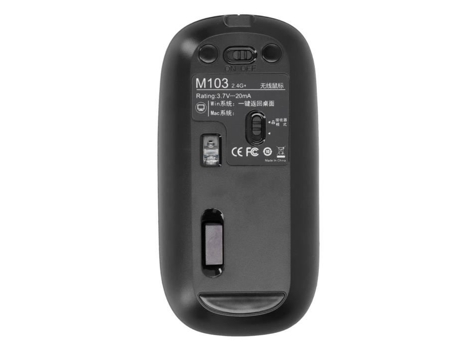 HURRISE Ratón Inalámbrico Ratón Óptico Inalámbrico Bluetooth 5.0 2 4Ghz Ratón De Carga De Modo Dual para Juegos De Oficina Gris Oscuro