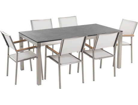 Conjunto de Jardín Grosseto (Negro - Acero Inoxidable -90x180x87 cm)