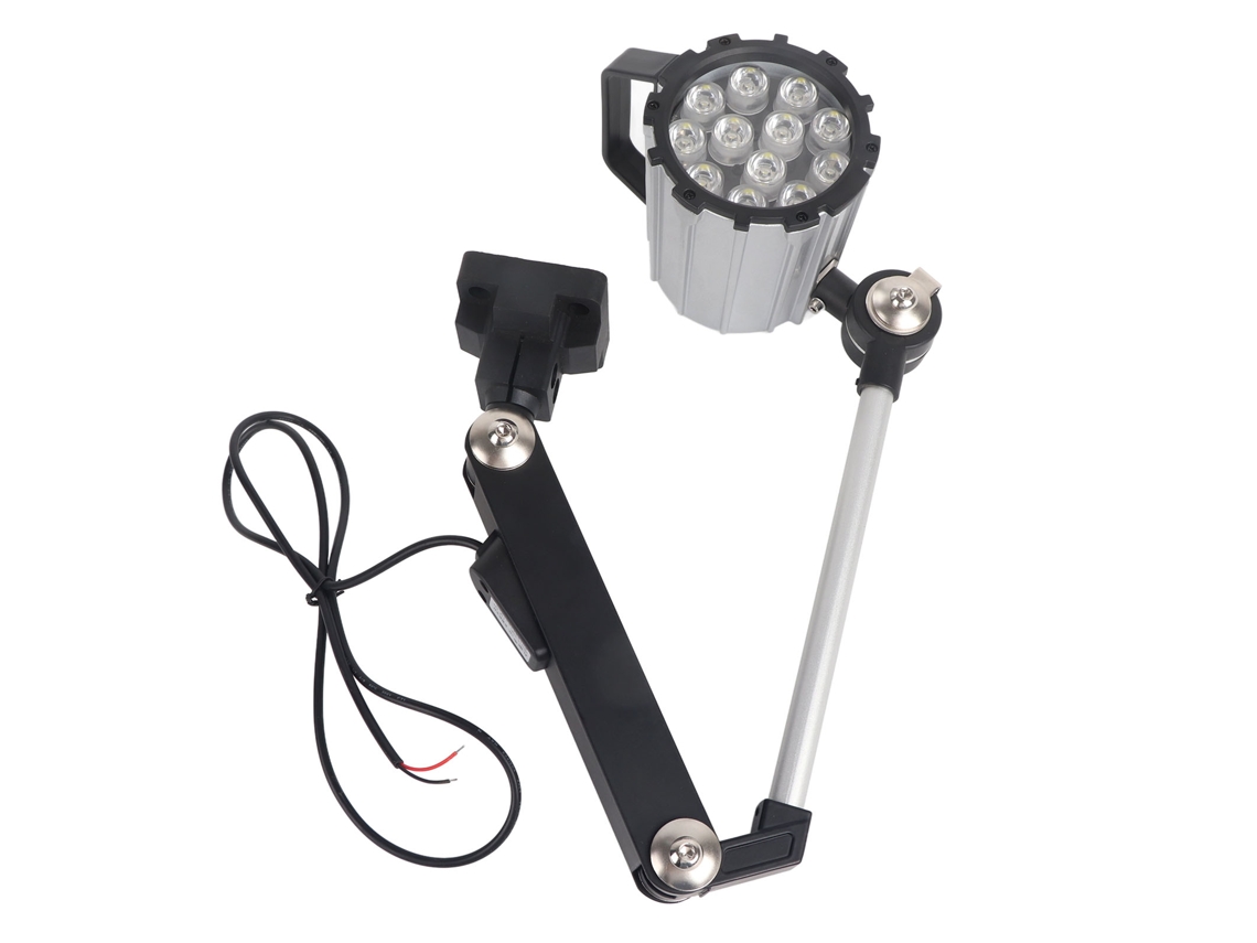 Lámpara De Trabajo Led Plegable E Impermeable Con Brazo Largo Ajustable Para Torno Cnc, 12 W, 24 V.