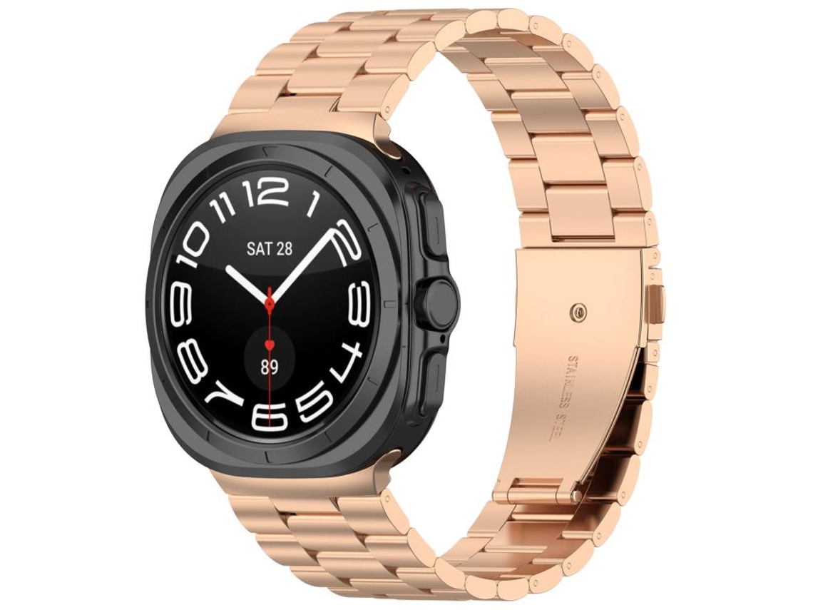 Pulsera de acero inoxidable con tres cuentas y herramienta de extracción para Samsung Galaxy Watch8 / Watch8 Classic