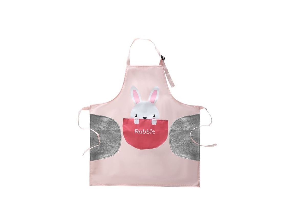 2026-33145-delantal De Conejo Animado Impermeable Ajustable Para Cocina Barbacoa Niños Adolescentes