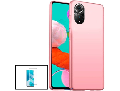 Kit Protector de Cristal Templado 5D Full Cover y Funda SlimShield Huawei Nova 9 PHONECARE Rosa
