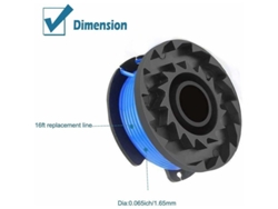 Carrete De Alambre Doble Compatible Con Cortadoras Greenworks De 40 V, 1,65 Mm, 6 Unidades