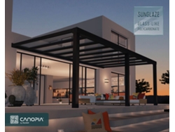 CANOPIA Pérgola Stockholm Premium Cubierta para Terraza de Aluminio 3,4X6,6 m Transparente