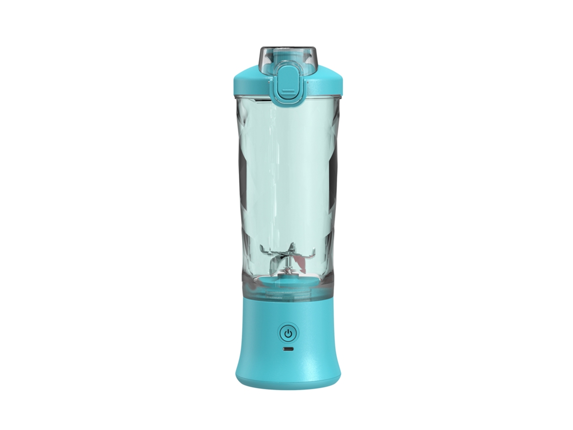 Licuadora CHRUI De 600 Ml Con Vaso De Jugo En Forma De Diamante Y 6 Cuchillas (Azul)