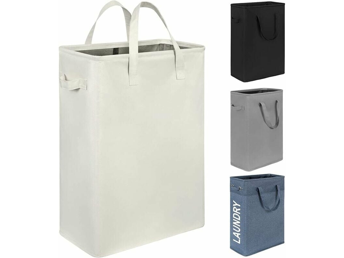 Cesta de ropa portátil, diseño alto y delgado con gran capacidad de almacenamiento para uso familiar en varios lugares, incluidos dormitorios y vehículos recreativos.
