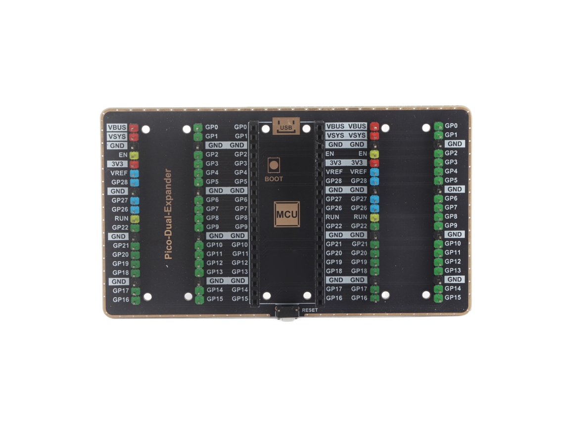 Placa De Expansión Dual Para Raspberry Pi Pico Módulo De Desarrollo De Interfaz Externa