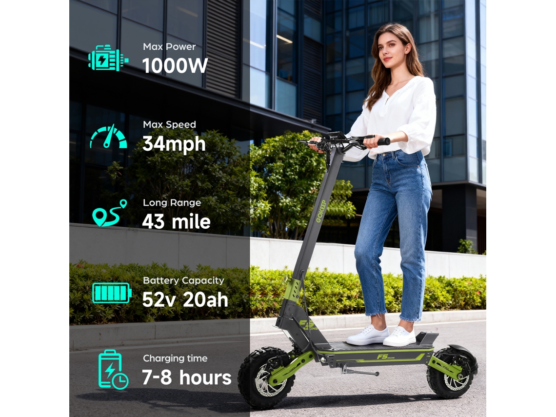 Patinete Eléctrico Gokeep F5 Para Adultos, Batería De 52 V Y 20 Ah, Llave Nfc