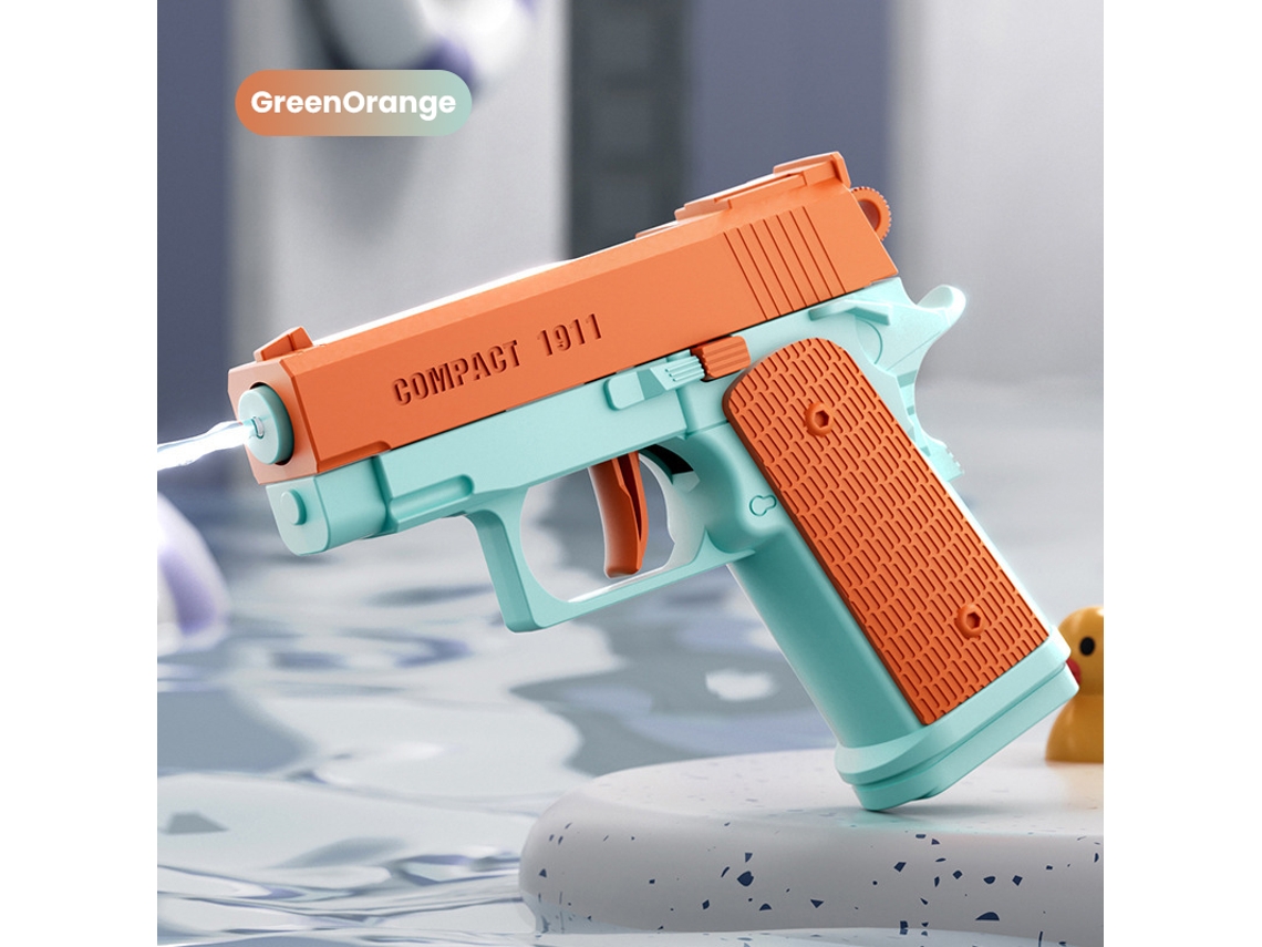 Minipistola De Agua M1191 (verde/naranja) - Pistola No Eléctrica - Juguete De Tiro Para Niños Y Niñas