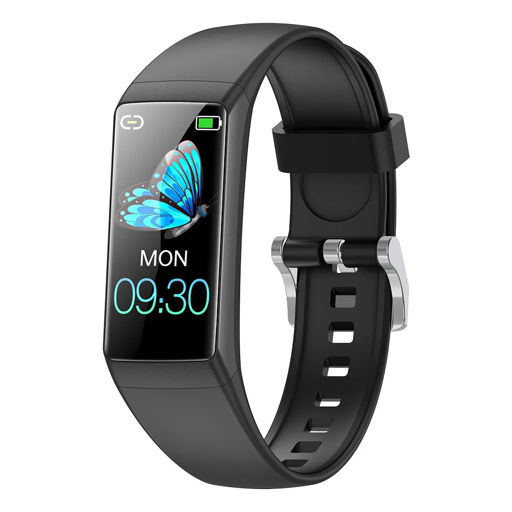 (negro) Fitness Tracker Smart Band Temperatura Corporal Frecuencia Cardíaca Presión Arterial Monitoreo De Oxígeno