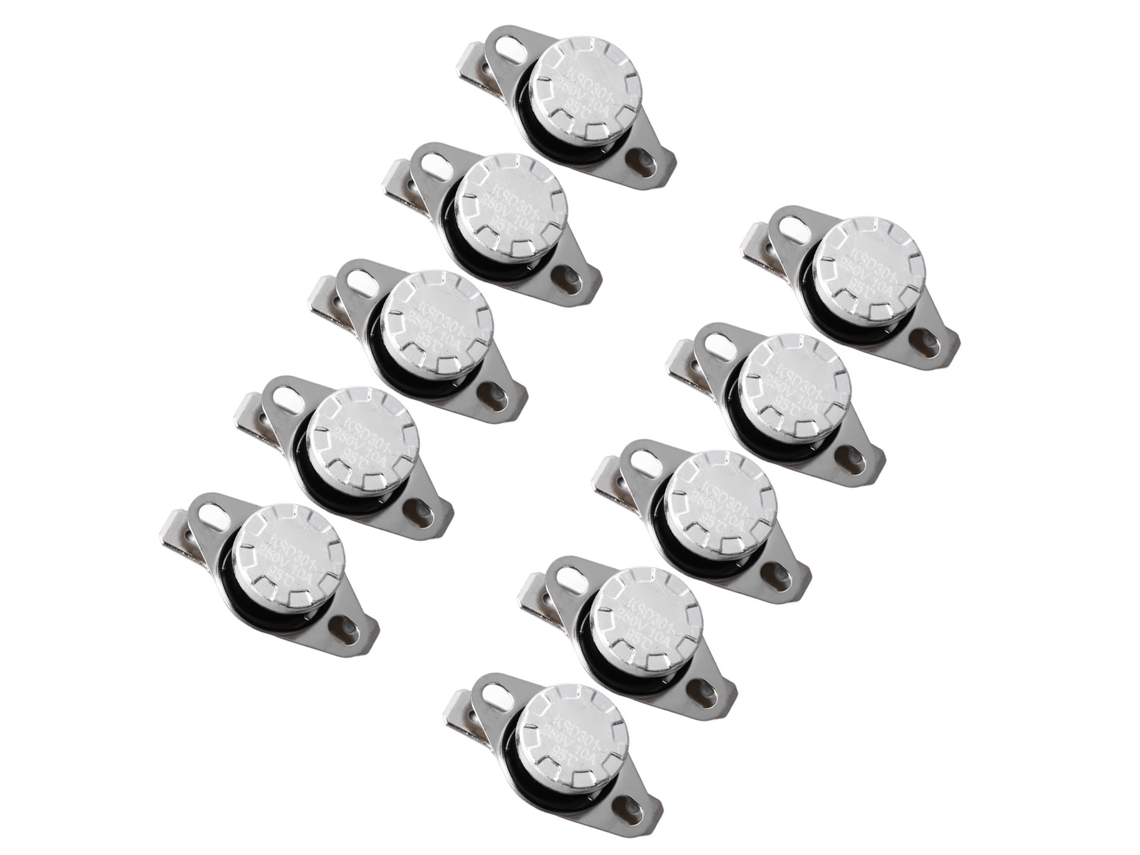10 Piezas Interruptor Térmico De Control Nc 95℃ Respuesta Rápida Precisión 10a Termostato