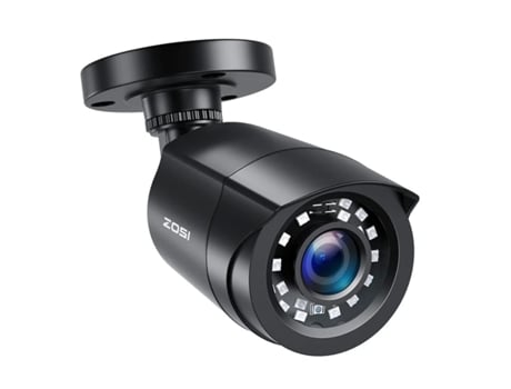 Cámara Cctv ZOSI Negra Para Kit De Videovigilancia + Cable De Vídeo Coaxial Bnc