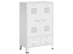 Armario Industrial 67x35x107 cm Acero Blanco MAISON EXCLUSIVE