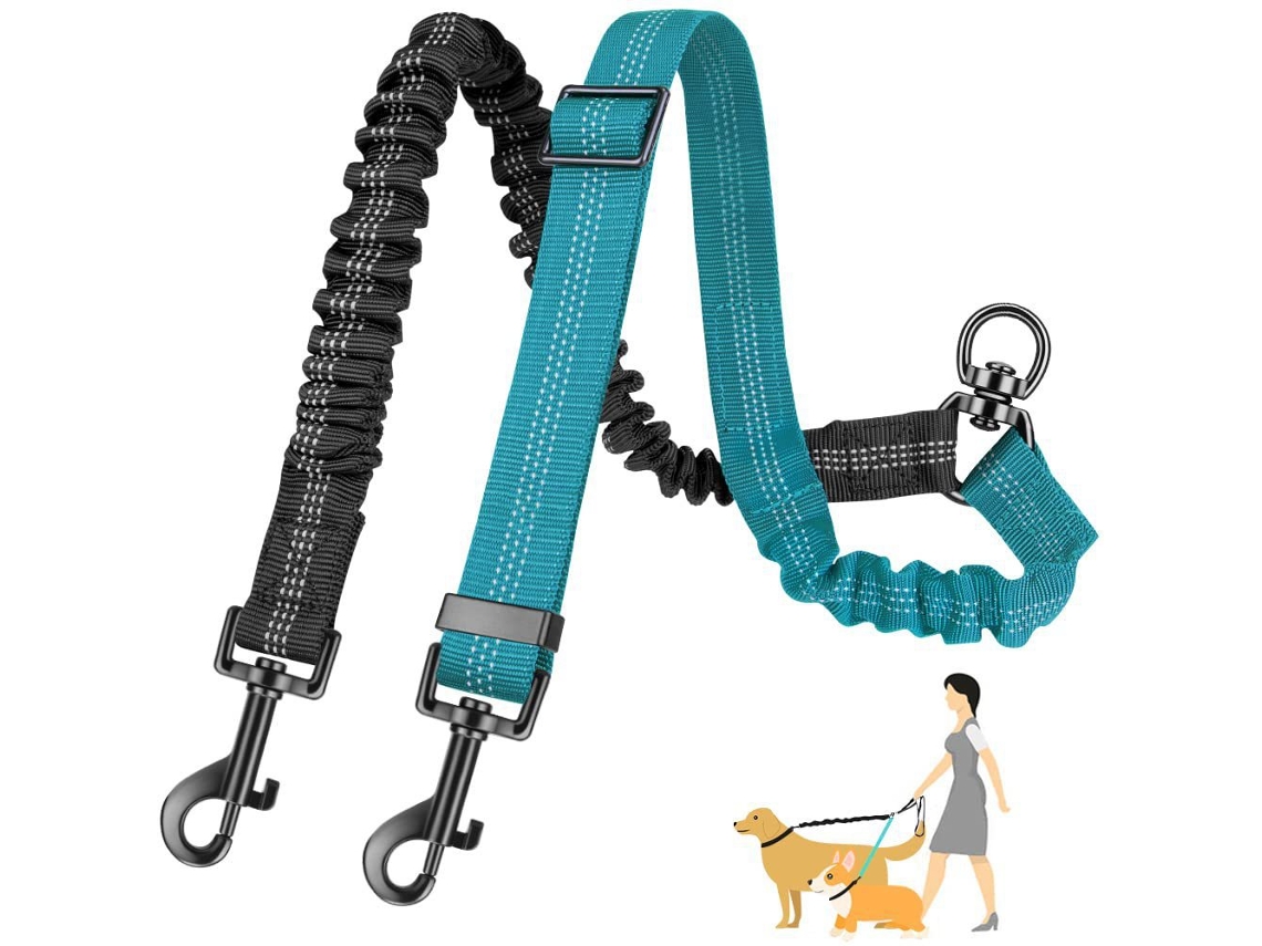 Colar Elástico Automático Para Animais De Estimação À Prova De Explosões, Para Um Ou Dois Cães - Azul