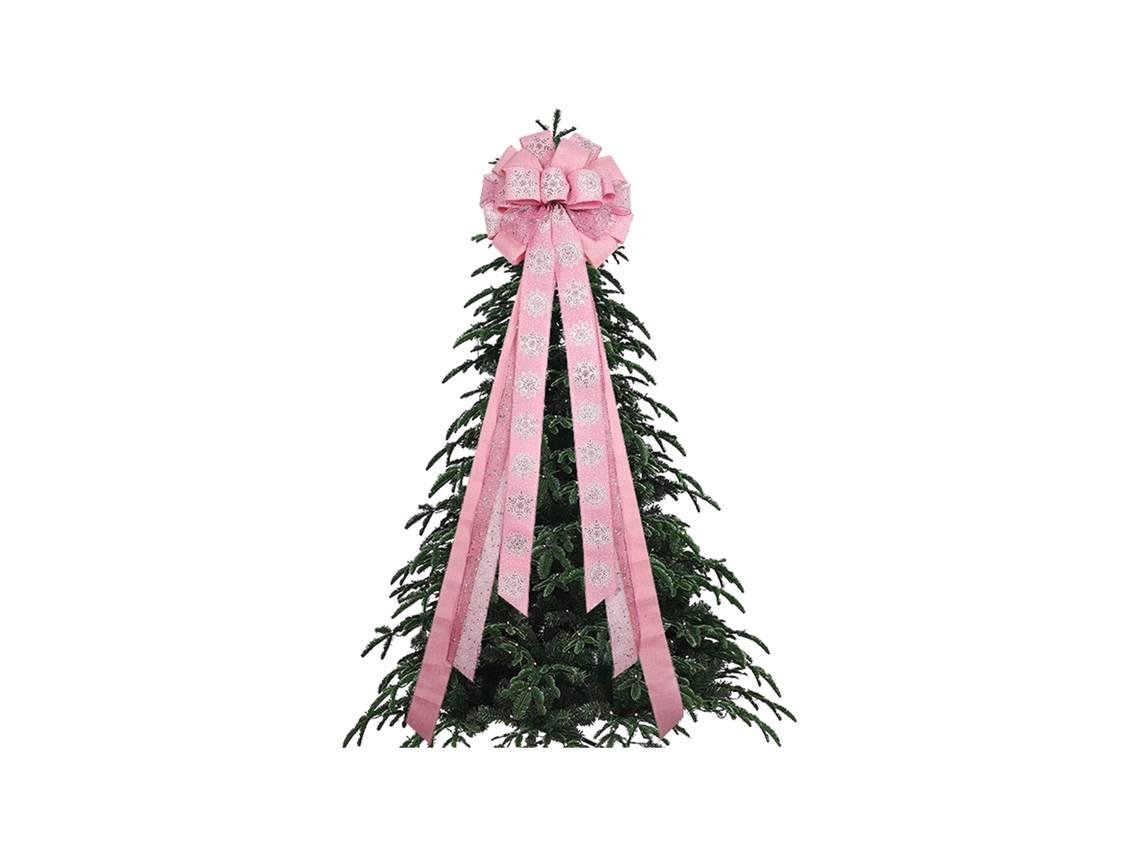 Lazo Para Cima De Árbol De Navidad 113x33cm Poliéster Lazo Navideño Para Árbol
