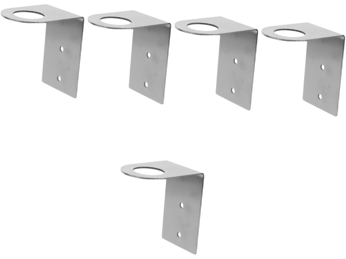 5 Piezas, Té, Pp, 5 Piezas De Soporte De Pared De Acero Inoxidable Para Botellas De Jabón Y Champú