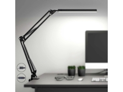 Rebe-lámpara De Escritorio Led Potente Con Clip - Luz Led Segura Para Los Ojos - 3 Modos De Iluminación X 10 Niveles De Brillo - Negro