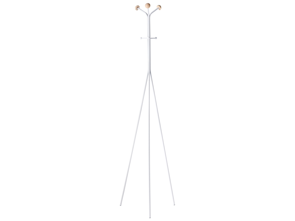 Bengaleiro Beliani Arnot De Aço Branco 50x50x176