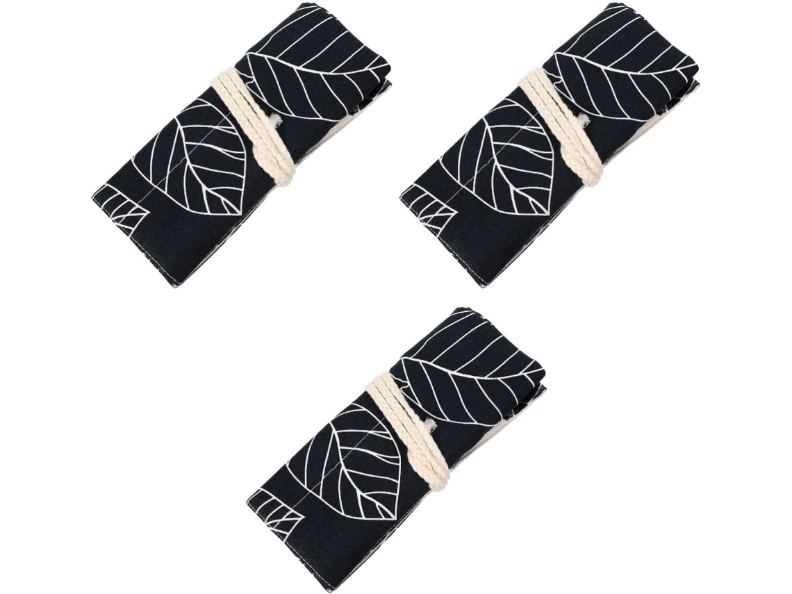 Organizador De Neceser De Lona De 3 Piezas Para Brochas Y Accesorios Cosméticos.