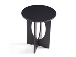Mesa auxiliar redonda Podeldsvin 49x40 cm Negra [EN.CASA]