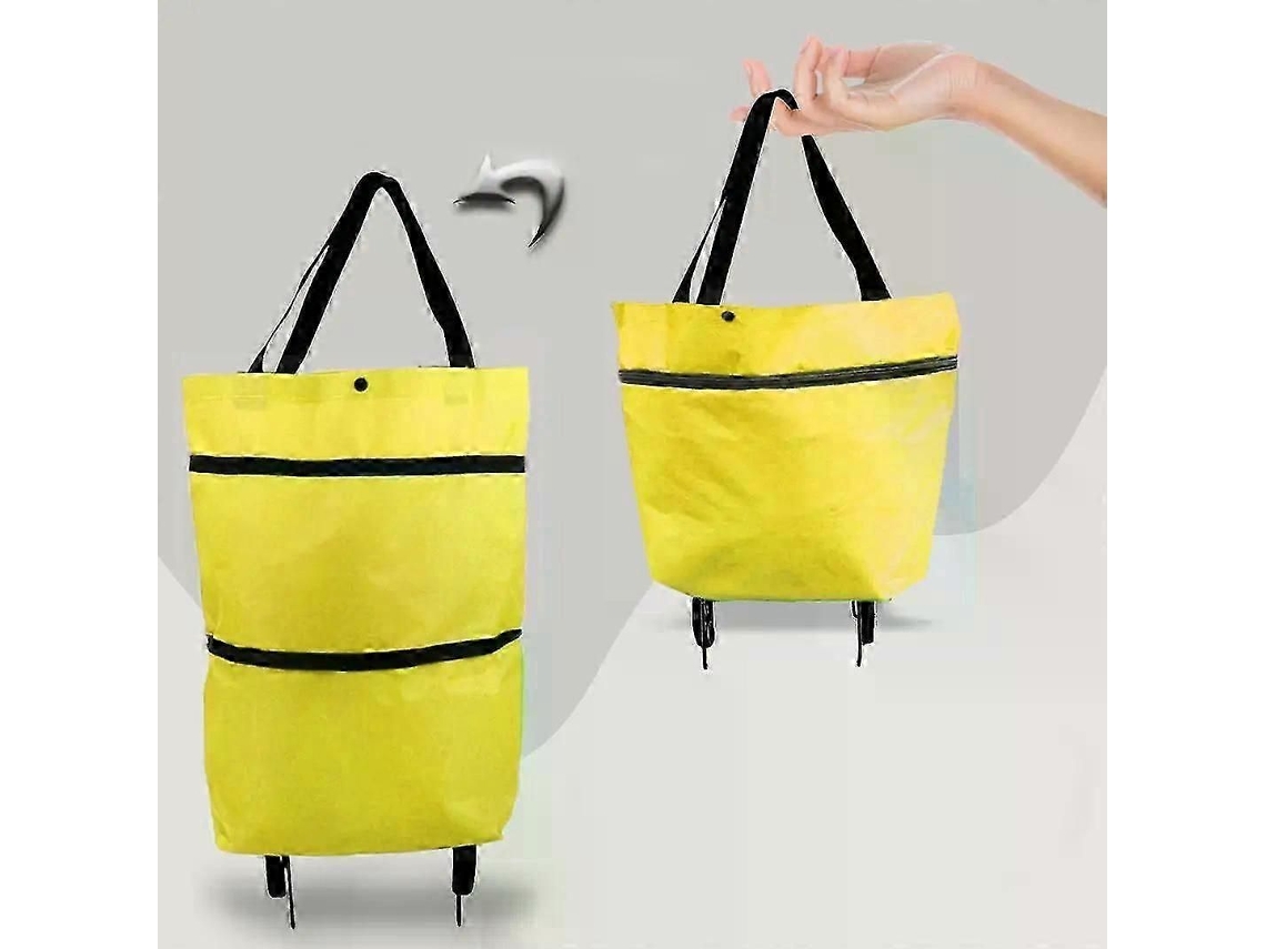 Bolsa de compras plegable, carrito con ruedas, organizador de verduras, portátil. GOKOCO