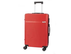 Maleta trolley rígida mediana ultraligera, fabricada en ABS de alta resistencia. Cerradura numérica y 4 ruedas dobles extraíbles con rotación de 360°.