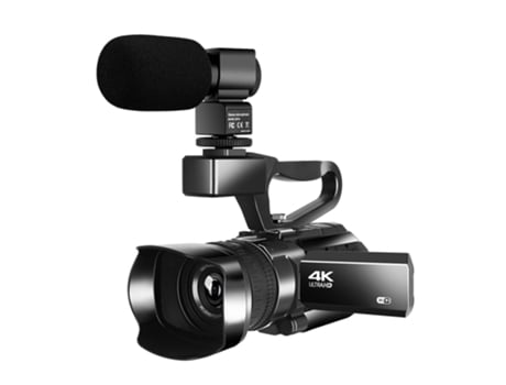Cámara de Video SLOWMOOSE Zoom Digital Wi-Fi Grabador de Pantalla de Toque Ultra HD (Microfono Rx100 / Tarjeta SD de 64GB)