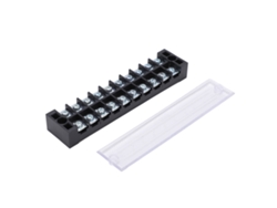 Juego de bloques de terminales TB-2510L de 10 posiciones, dos filas, 25 A, 600 V para cajas de distribución (25 unidades)