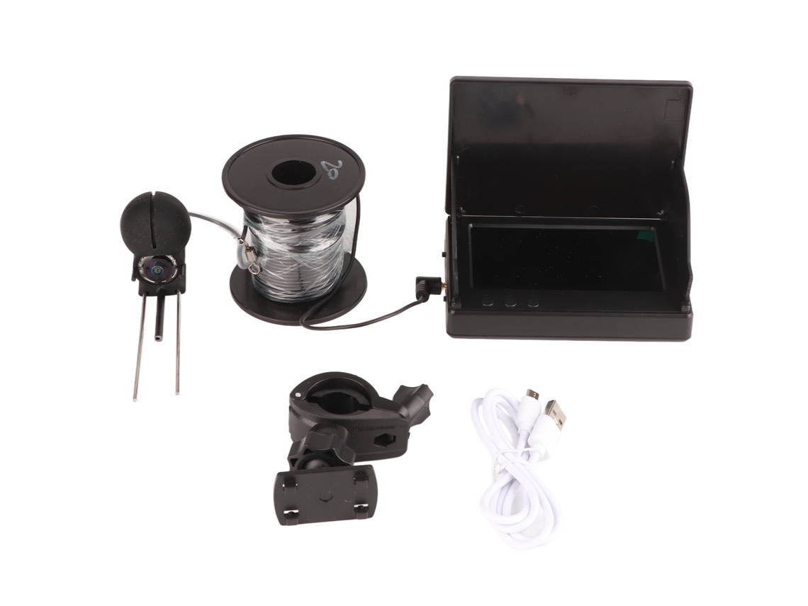 Buscador de peces profesional con pantalla IPS HD de 4,3 pulgadas, cámara subacuática para pesca en barco, pesca en el mar, pesca en hielo, 4,3 pulgadas, 20 m/65.