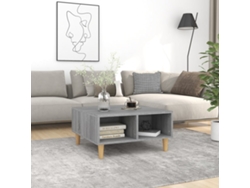Mesa de Centro de Apoyo 60X60X30 Cm Aglomerado Color Sonoma Gris