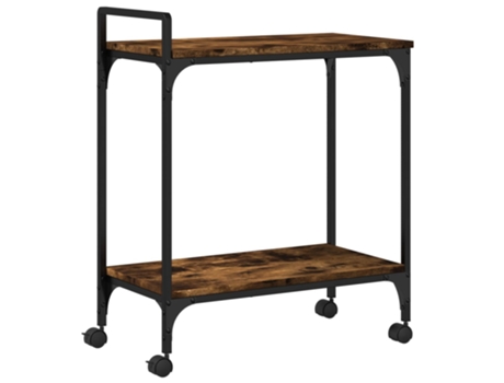 Carrito cocina madera ingeniería roble ahumado VIDAXL (60,5x31x72,5 cm)
