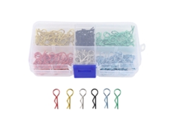 180 Clips Metálicos Antideformación En Forma De R Para Coches Rc A Escala 1/10 Y 1/12.