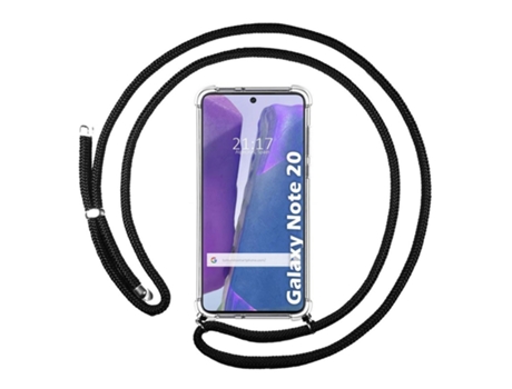 Carcasa Samsung Galaxy Note 20 TUMUNDOSMARTPHONE Colgante Negro