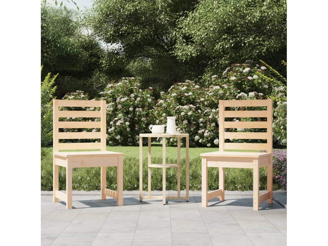 Sillas de jardín (2 unidades, 50 x 48 x 91,5 cm), pino macizo, DKD Home Decor