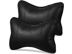 Almohada Cervical De Viaje De 2 Piezas Con Diseño De Hueso Negro, Soporte Para El Cuello En El Coche.