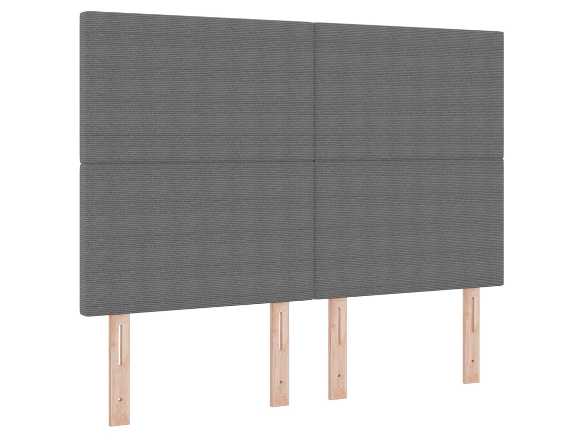 Maison Exclusive - Cabecero Led Con Tiras Led Gris Claro 144 Cm Tela De Pana