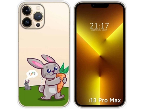 Carcasa iPhone 13 Pro Max (6.7) TUMUNDOSMARTPHONE Conejo Dibujos Multicolor