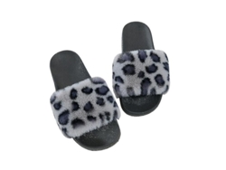 Pantuflas De Felpa Suave Para Mujer, Bailarinas Con Punta Abierta, Sandalias Informales Para Interior/exterior.