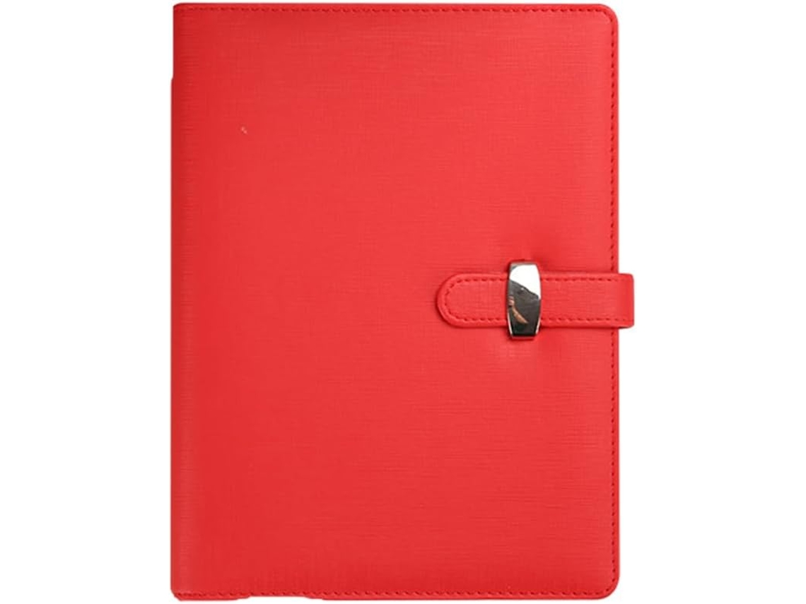 Cuaderno Recargable De Tapa Dura De Piel Con 6 Anillas - 160 Páginas