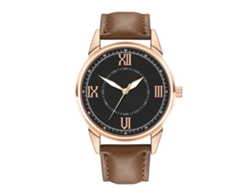 Reloj De Cuarzo Informal Para Hombre Con Correa De Piel Sintética, Estilo Moderno.