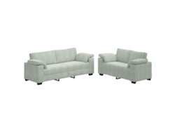 Maison Exclusive - Conjunto De Sofá De 2 Piezas Con Cojines, Terciopelo Gris Claro