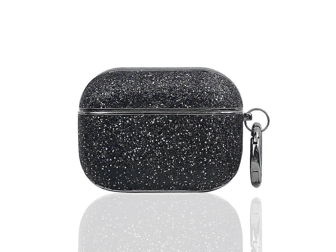 Estuche protector para auriculares inalámbricos con purpurina y revestimiento electrolítico. GIECY