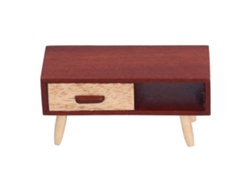 Soporte De Tv Para Casa De Muñecas En Miniatura De Madera A Escala 1:12, Juguete Decorativo.