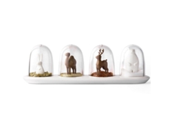 Set De 4 Frascos De Condimentos Con Diseño Cuto Para Cocina Y Mesa