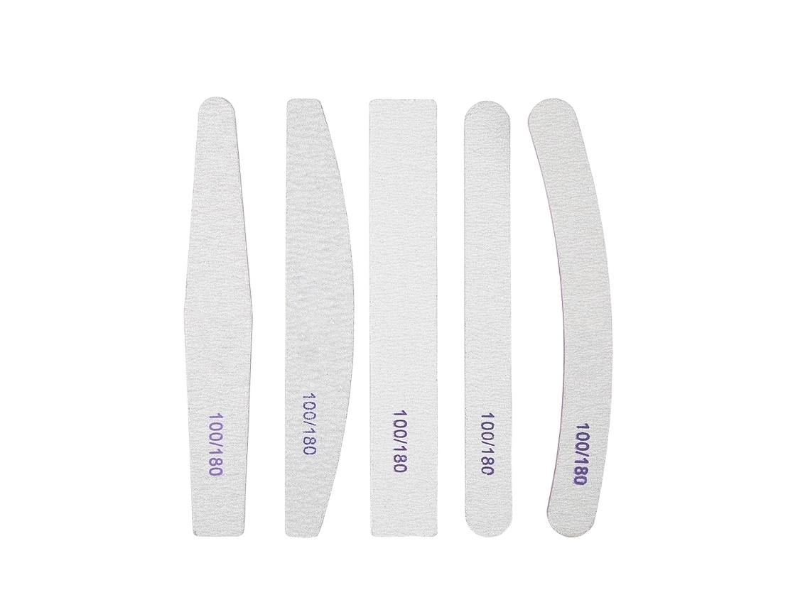 5pcs Lixas De Unhas Profissionais Com Duas Faces Para Manicure Buffering Ferramenta De Arte De Unhas