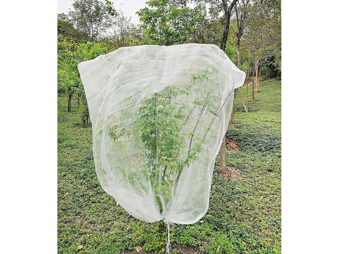 Rebe-red De Protección Para Árboles Frutales 1.8m X 1.8m, Malla Fina Anti-insectos Con Cremallera Y Cordón Ajustable