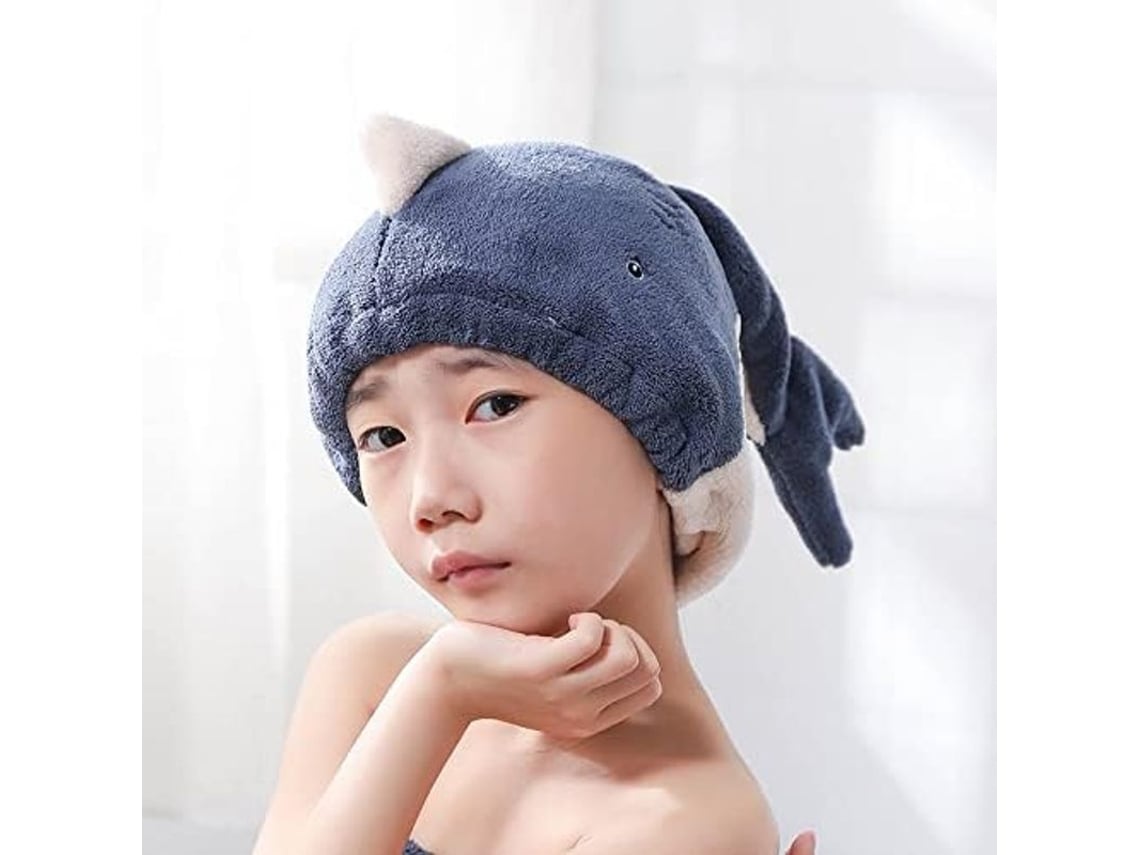 Toalla De Pelo Secante Para Niñas, Para Baño, Spa, Piscina (azul)